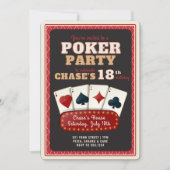 Uitnodiging voor pokerfeestje (Voorkant)
