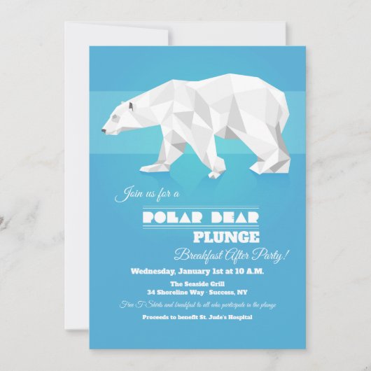 Uitnodiging voor Polar Beer Plunge Party (Voorkant)