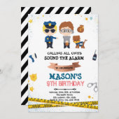 Uitnodiging voor politie en dief feestje (Voorkant / Achterkant)