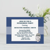 Uitnodiging voor politie Retirement Blue (Staand voorkant)