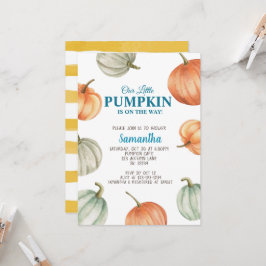 Uitnodiging voor pompoen babyshower, herfst baby s
