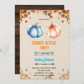 Uitnodiging voor pompoen geslacht onthulling feest (Voorkant / Achterkant)