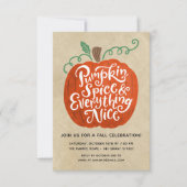 Uitnodiging voor Pompoen Kruiden Herfst Feest (Voorkant)