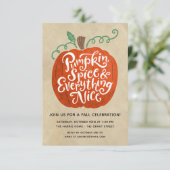 Uitnodiging voor Pompoen Kruiden Herfstfeest (Staand voorkant)