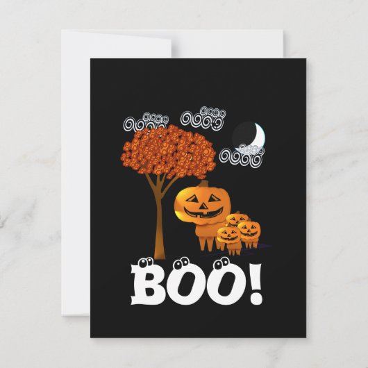 Uitnodiging voor pompoenhoofden van Halloween Part (Achterkant)