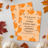 Uitnodiging voor pompoensnijfeest Halloween