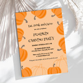 Uitnodiging voor pompoensnijfeest Halloween