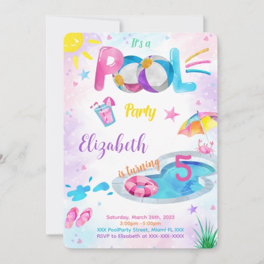 Uitnodiging voor pool (Voorkant)