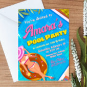 Uitnodiging voor Pool Party Meisje