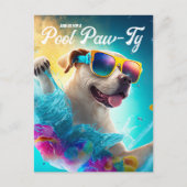 Uitnodiging voor Pool Paw-Ty, verjaardagsfeestje v (Voorkant)
