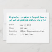 Uitnodiging voor poolpartijen (Achterkant)