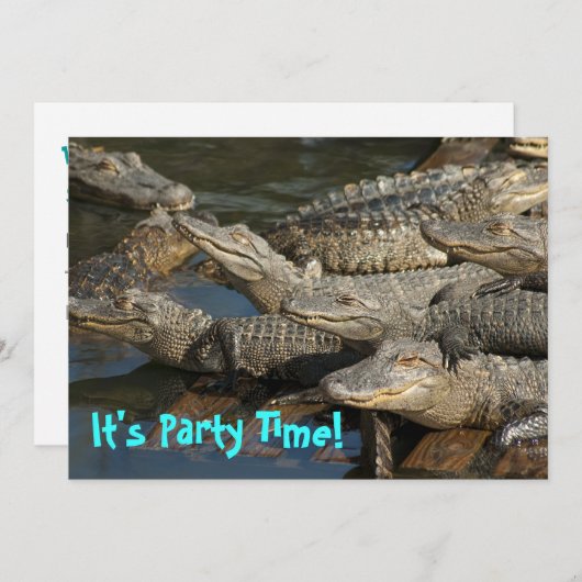 Uitnodiging voor poolpartijen (Voorkant / Achterkant)