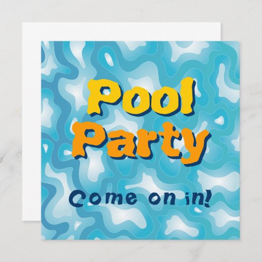 Uitnodiging voor poolpartijen (Voorkant / Achterkant)