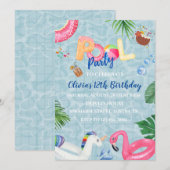 Uitnodiging voor poolpartijen (Voorkant / Achterkant)