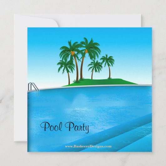 Uitnodiging voor poolpartijen (Achterkant)