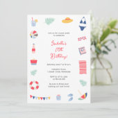 Uitnodiging voor poolpartijen (Staand voorkant)