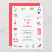 Uitnodiging voor poolpartijen (Voorkant / Achterkant)