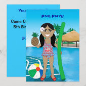 Uitnodiging voor poolpartijen (Voorkant / Achterkant)