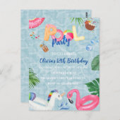 Uitnodiging voor poolpartijen (Voorkant / Achterkant)