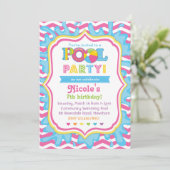 Uitnodiging voor poolpartijen (Staand voorkant)