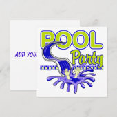 Uitnodiging voor poolpartijen (Voorkant / Achterkant)