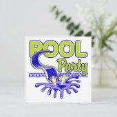 Uitnodiging voor poolpartijen (Staand voorkant)