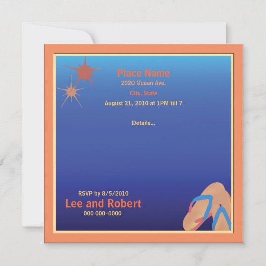 Uitnodiging voor poolpartijen (Achterkant)