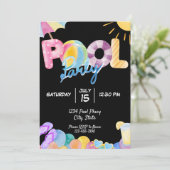 Uitnodiging voor poolpartijen (Staand voorkant)