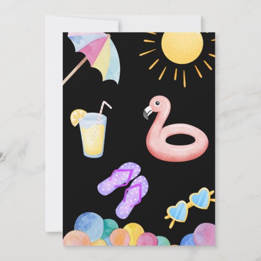 Uitnodiging voor poolpartijen (Achterkant)