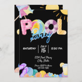 Uitnodiging voor poolpartijen (Voorkant / Achterkant)