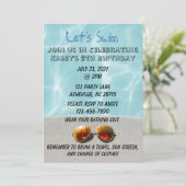 Uitnodiging voor poolpartijen (Staand voorkant)