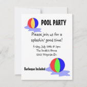 Uitnodiging voor poolpartijen (Voorkant)