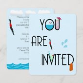 Uitnodiging voor poolpartijen (Voorkant / Achterkant)