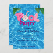 Uitnodiging voor poolpartijen (Voorkant / Achterkant)