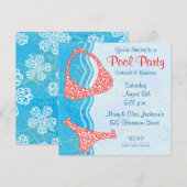 Uitnodiging voor poolpartijen (Voorkant / Achterkant)