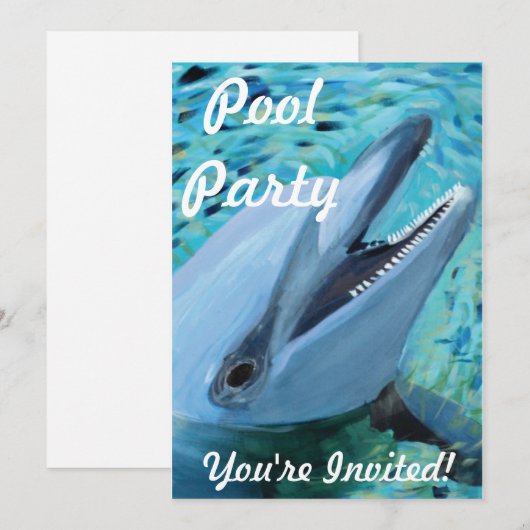 Uitnodiging voor poolpartijen (Voorkant / Achterkant)