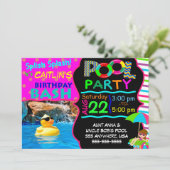 Uitnodiging voor poolpartijen (Staand voorkant)