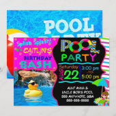 Uitnodiging voor poolpartijen (Voorkant / Achterkant)