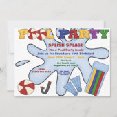 Uitnodiging voor poolpartijen (Voorkant)