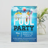 Uitnodiging voor poolpartijen (Staand voorkant)