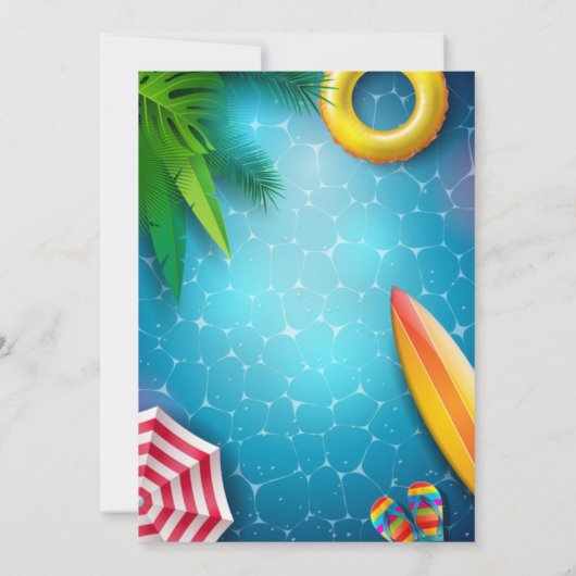 Uitnodiging voor poolpartijen (Achterkant)