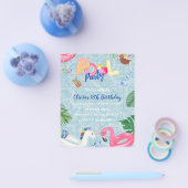 Uitnodiging voor poolpartijen flyer (Enkel)