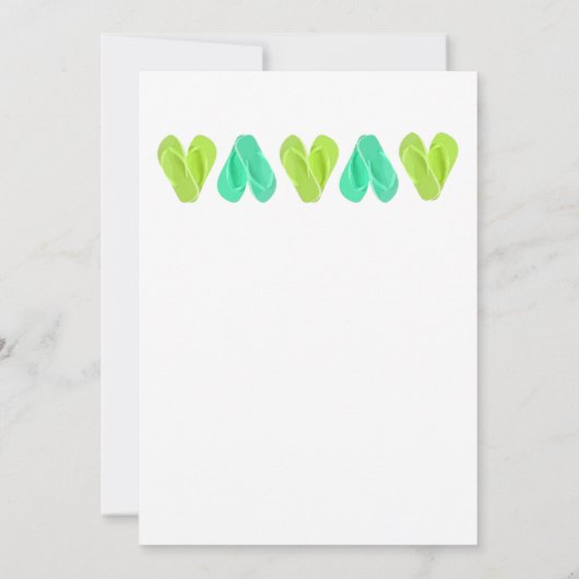 Uitnodiging voor poolpartijen | Heldere Teenslippe (Achterkant)