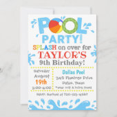 Uitnodiging voor poolpartijen | Uitnodiging van de (Voorkant)