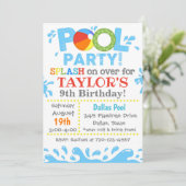 Uitnodiging voor poolpartijen | Uitnodiging van de (Staand voorkant)