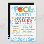 Uitnodiging voor poolpartijen | Uitnodiging van de (Voorkant / Achterkant)