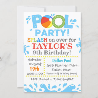 Uitnodiging voor poolpartijen | Uitnodiging van de