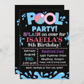 Uitnodiging voor poolpartijen | Uitnodiging van de (Voorkant / Achterkant)