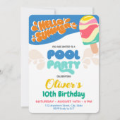 Uitnodiging voor Poolparty (Voorkant)