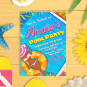 Uitnodiging voor Poolparty-meisje